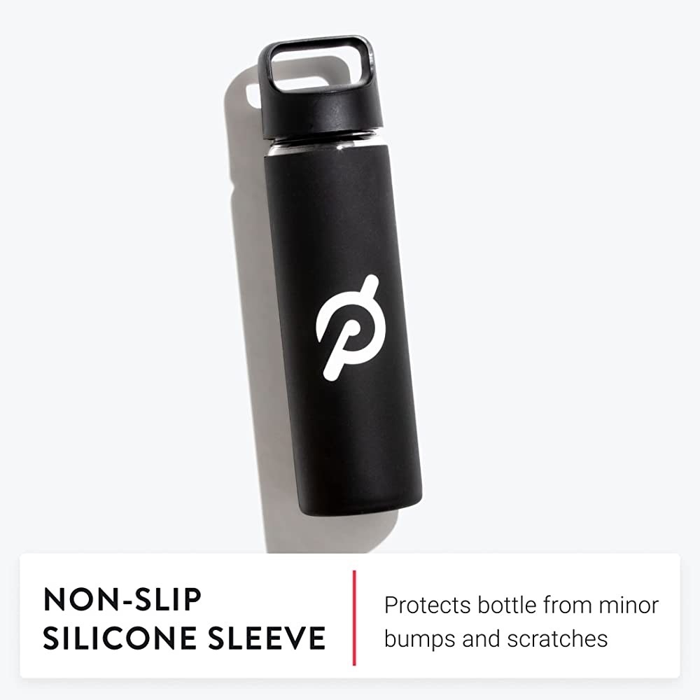 Peloton Glass Water Bottle | 16 oz. Bottle With Nonslip Silicone Sleeve